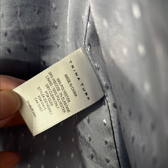 Trina Turk Los Angeles Size 16 Light Blue/Periwinkle Blazer - Picture 5 of 6